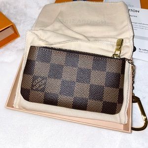 LOUIS VUITTON KEY POUCH Damier Ebene